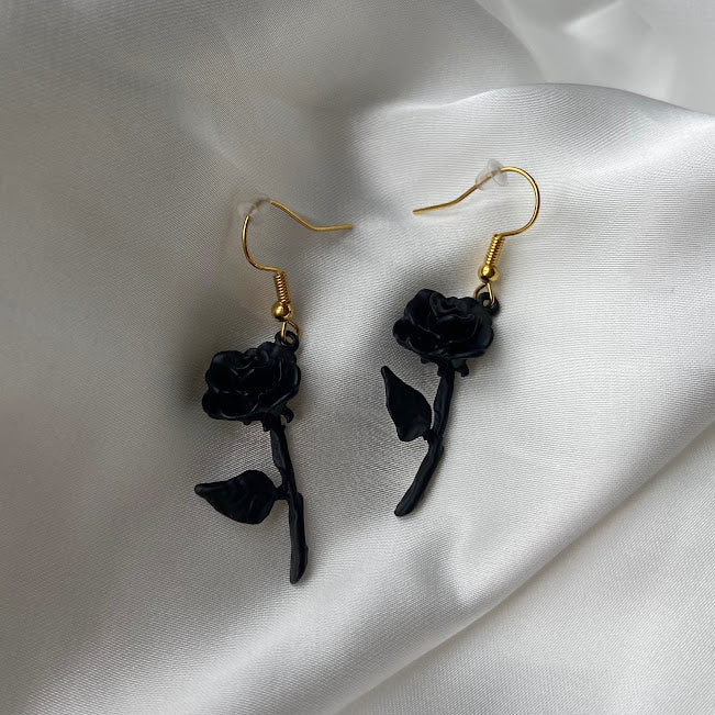 Gothic Rose Earrings - Halloween Collection - SALE