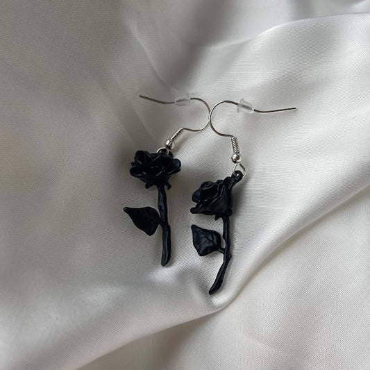 Gothic Rose Earrings - Halloween Collection - SALE