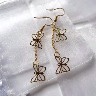 Geometric Butterfly Earrings